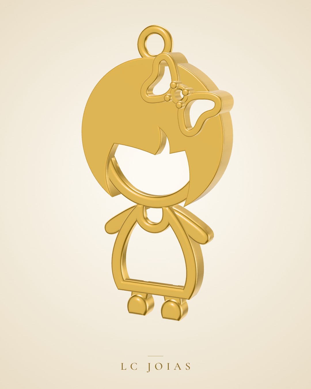 Pingente 1832 pg ma em ouro