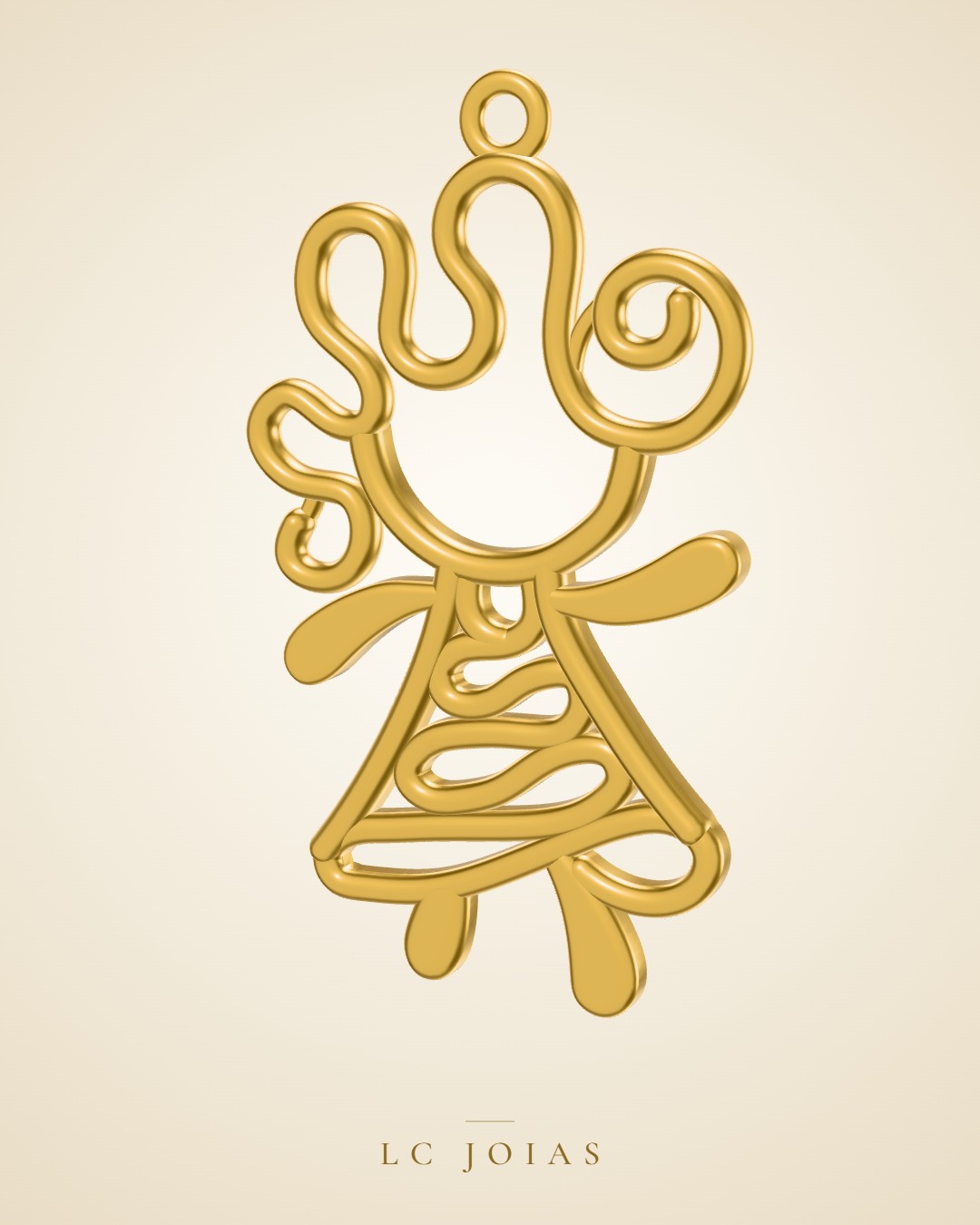 Pingente 1819 pg ma em ouro