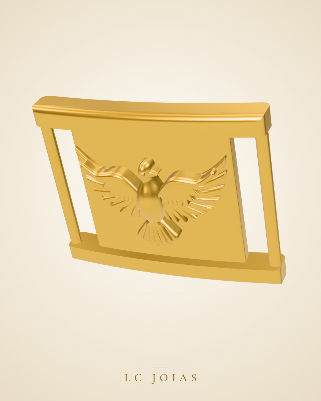 Pingente religioso elo espirito santo menor em ouro
