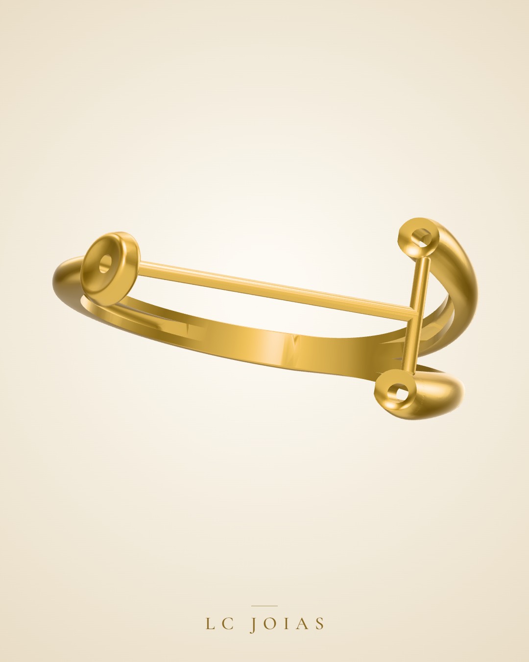 Anel 7739 an aro em ouro