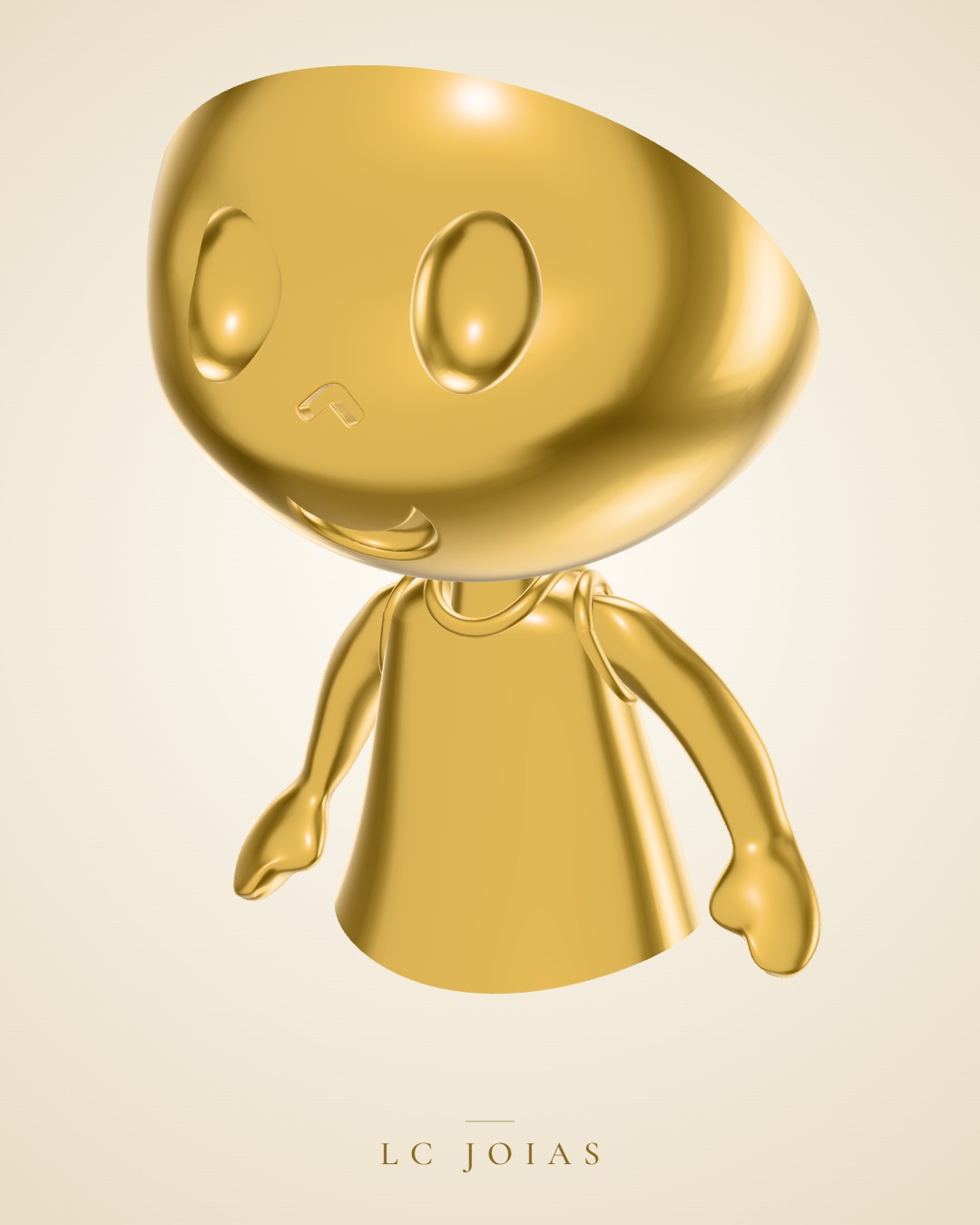 Pingente 1433 z pg liso em ouro