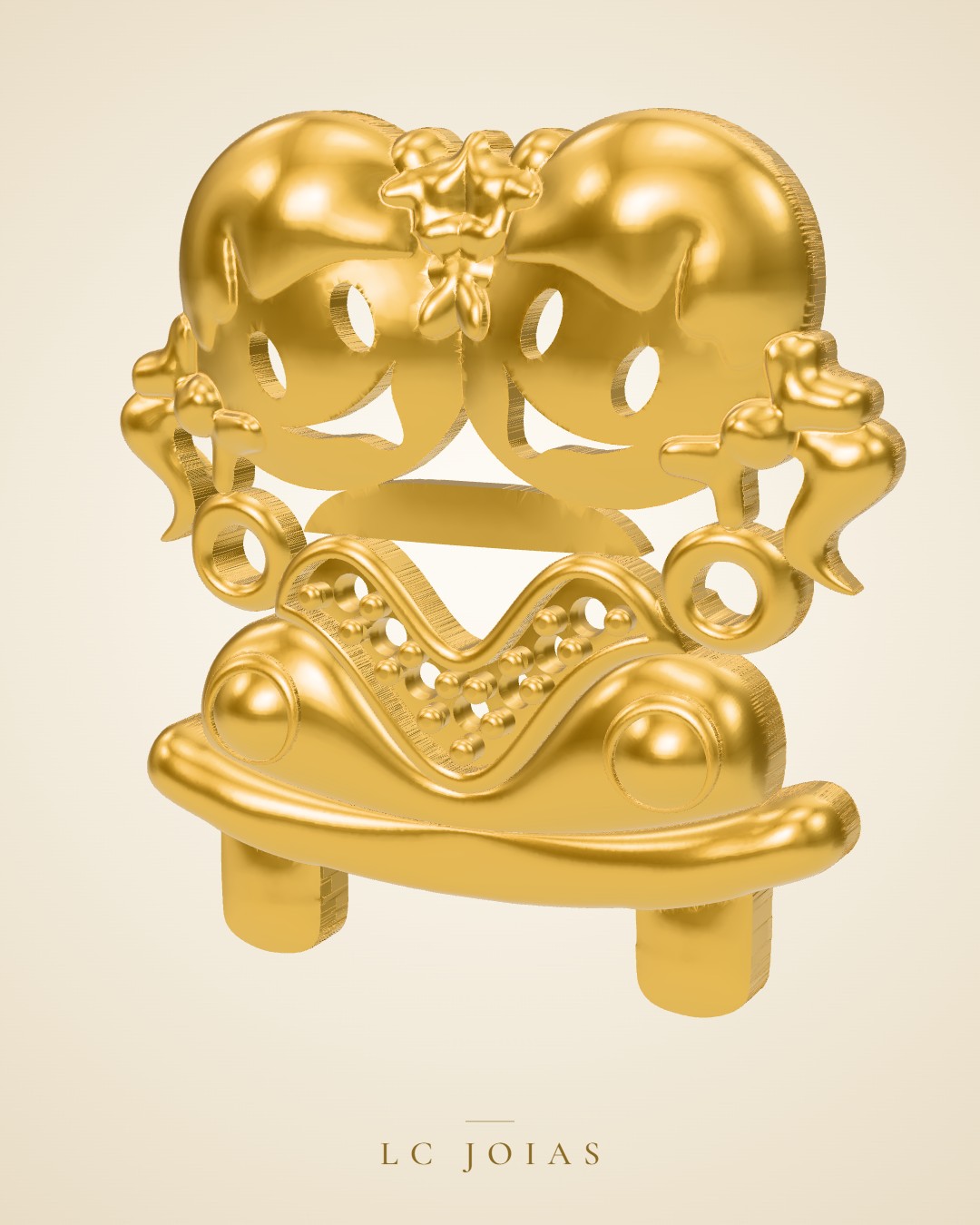 Pingente ping 3514 em ouro