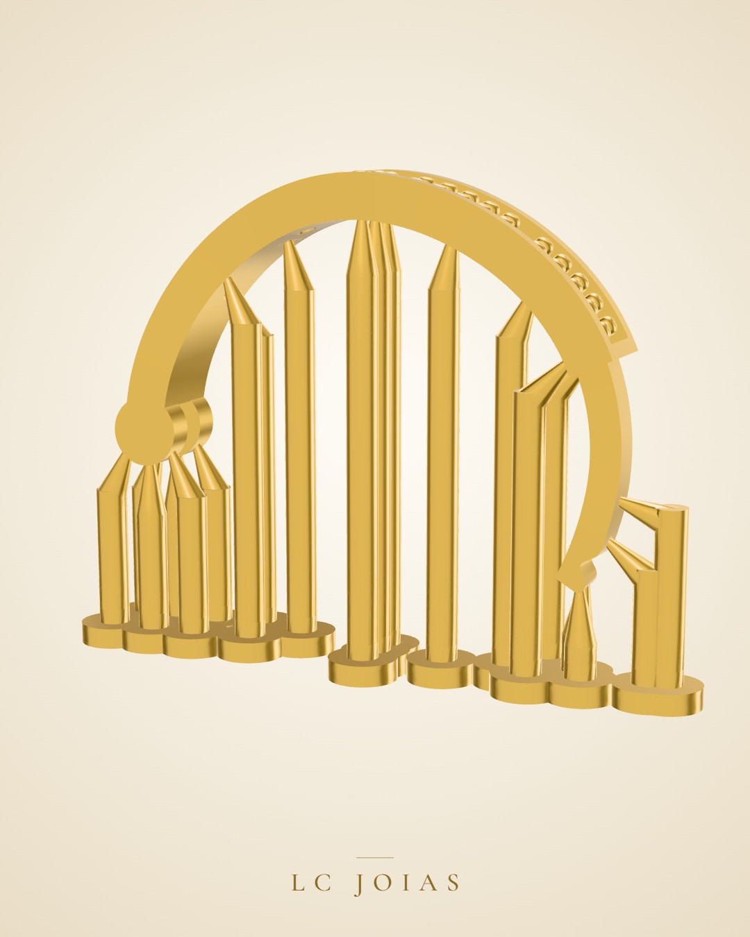 Brinco mirrored copy of 7483 br méd em ouro