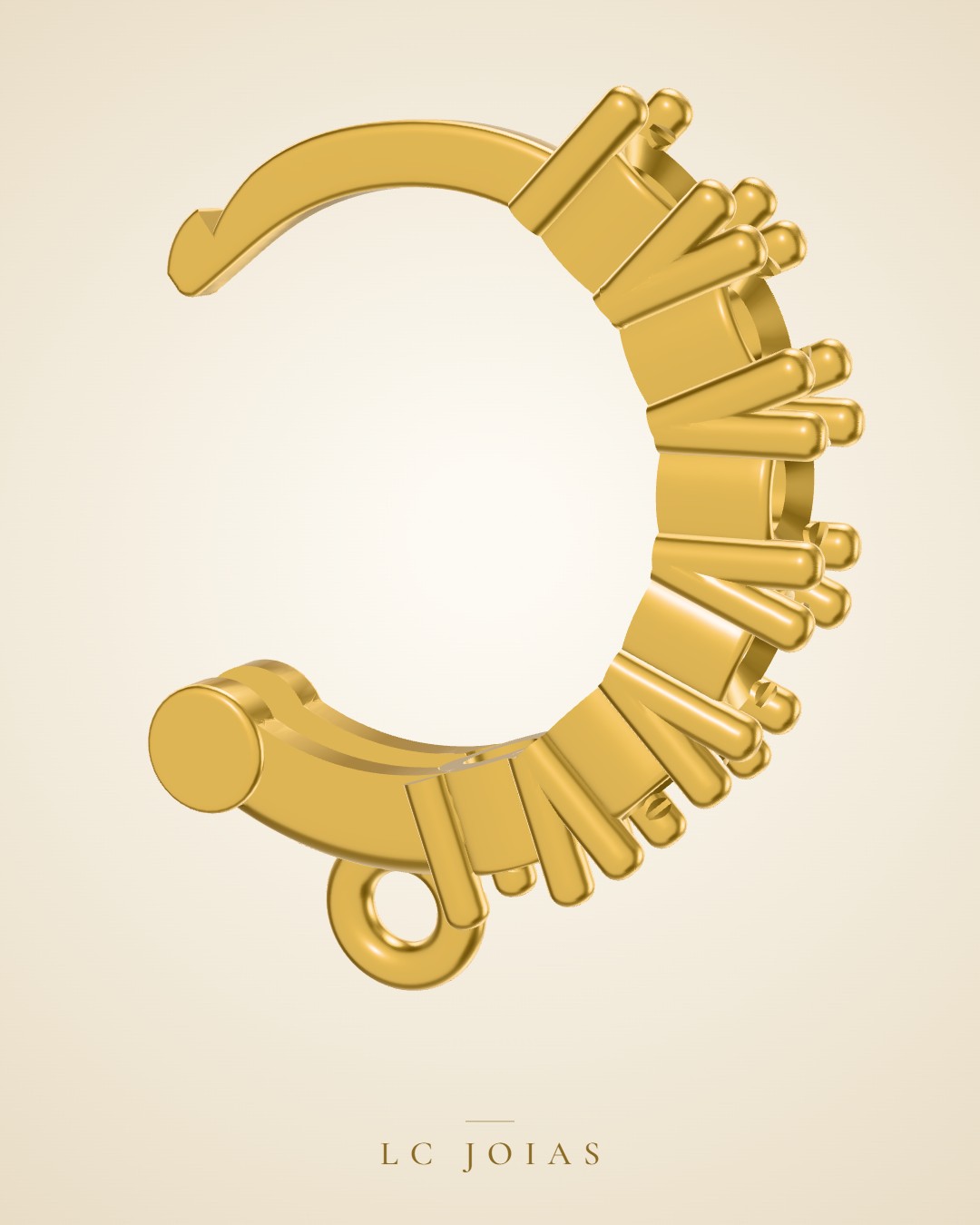 Brinco br argola pedra 2 mm ok em ouro