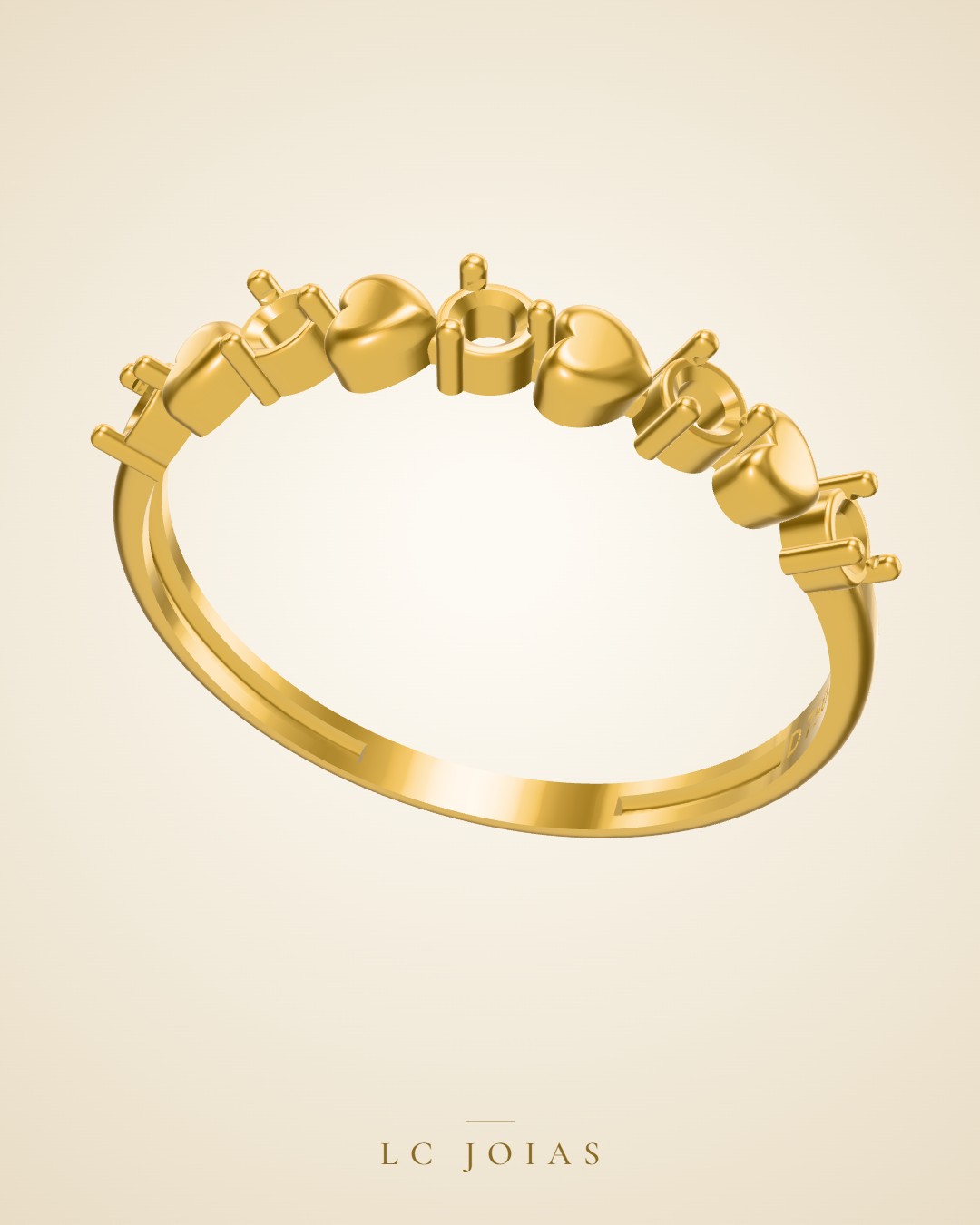 Anel an cora 3mm e pedra 2 mm ok em ouro