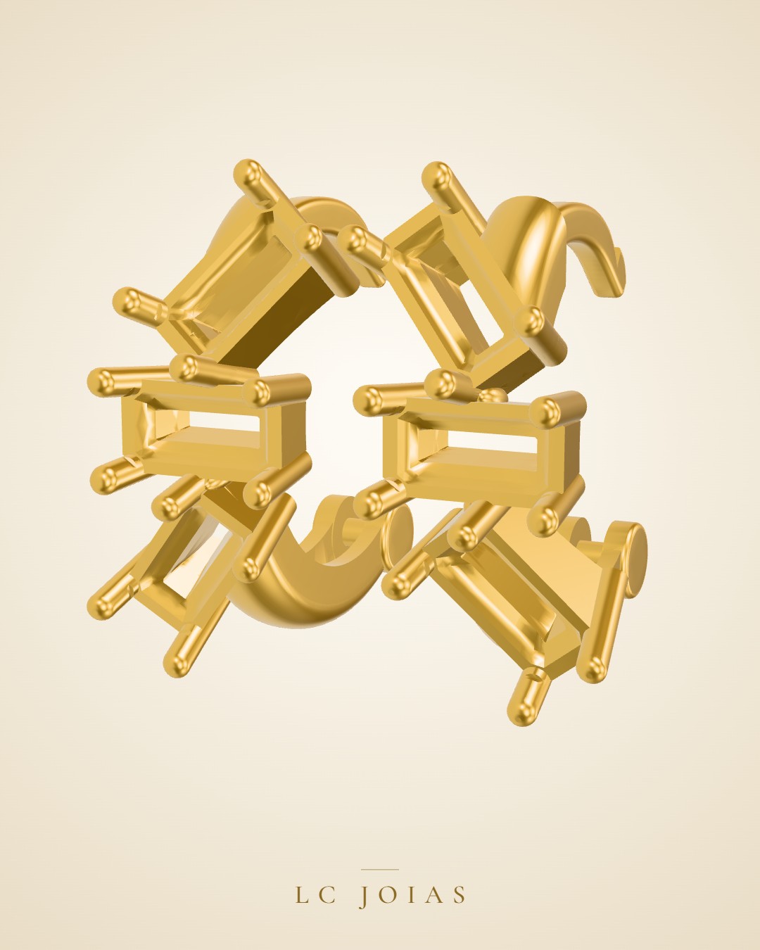 Brinco 8674 br em ouro