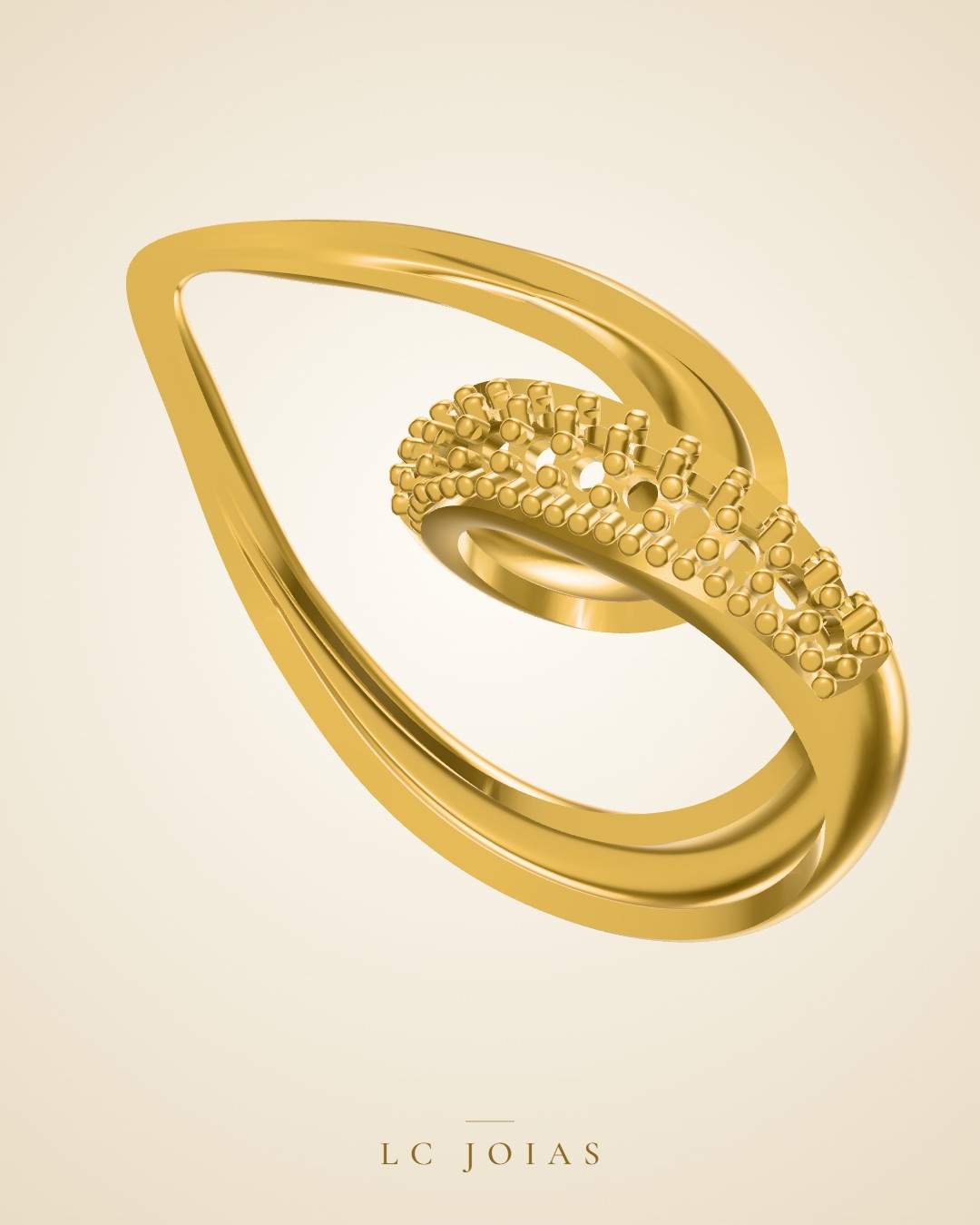 Brinco 6223br meio em ouro