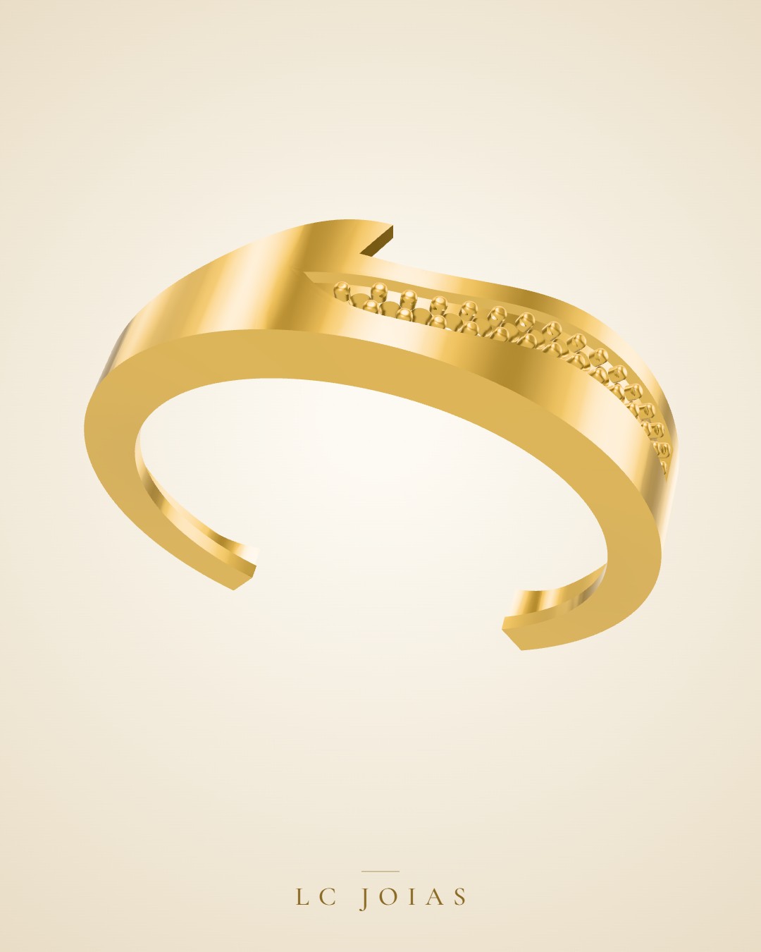 Anel 15-anel b em ouro