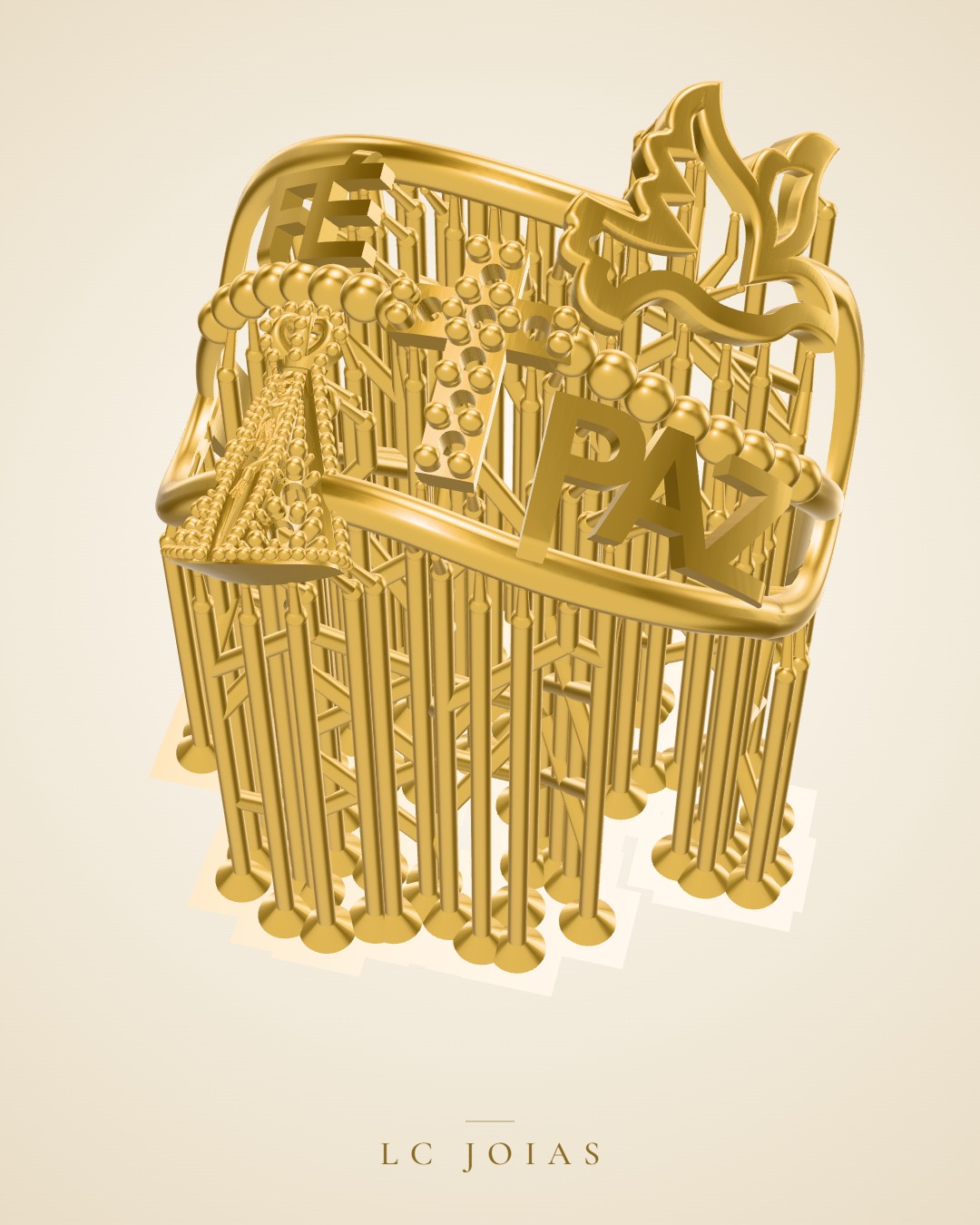 Anel 8708 an em ouro