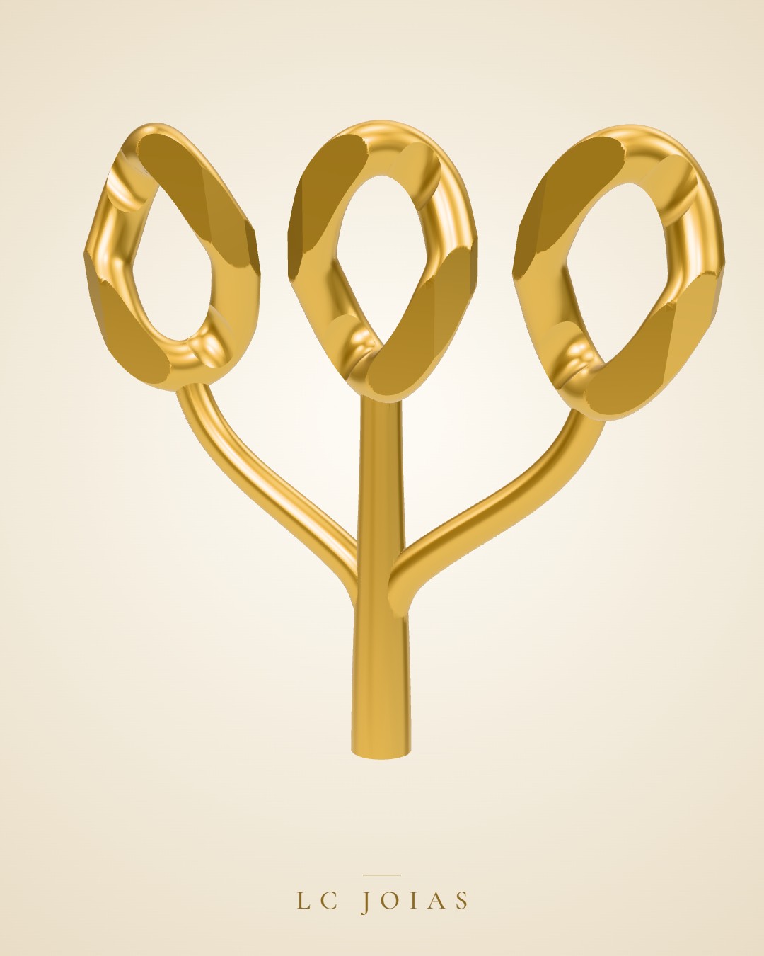 Colar 19 corrente em ouro
