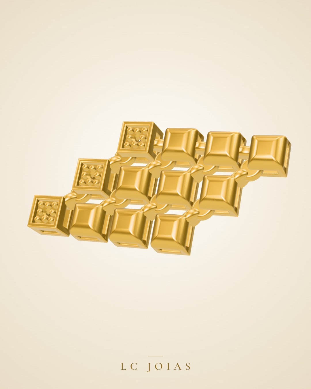Brinco 7595 br espelho em ouro