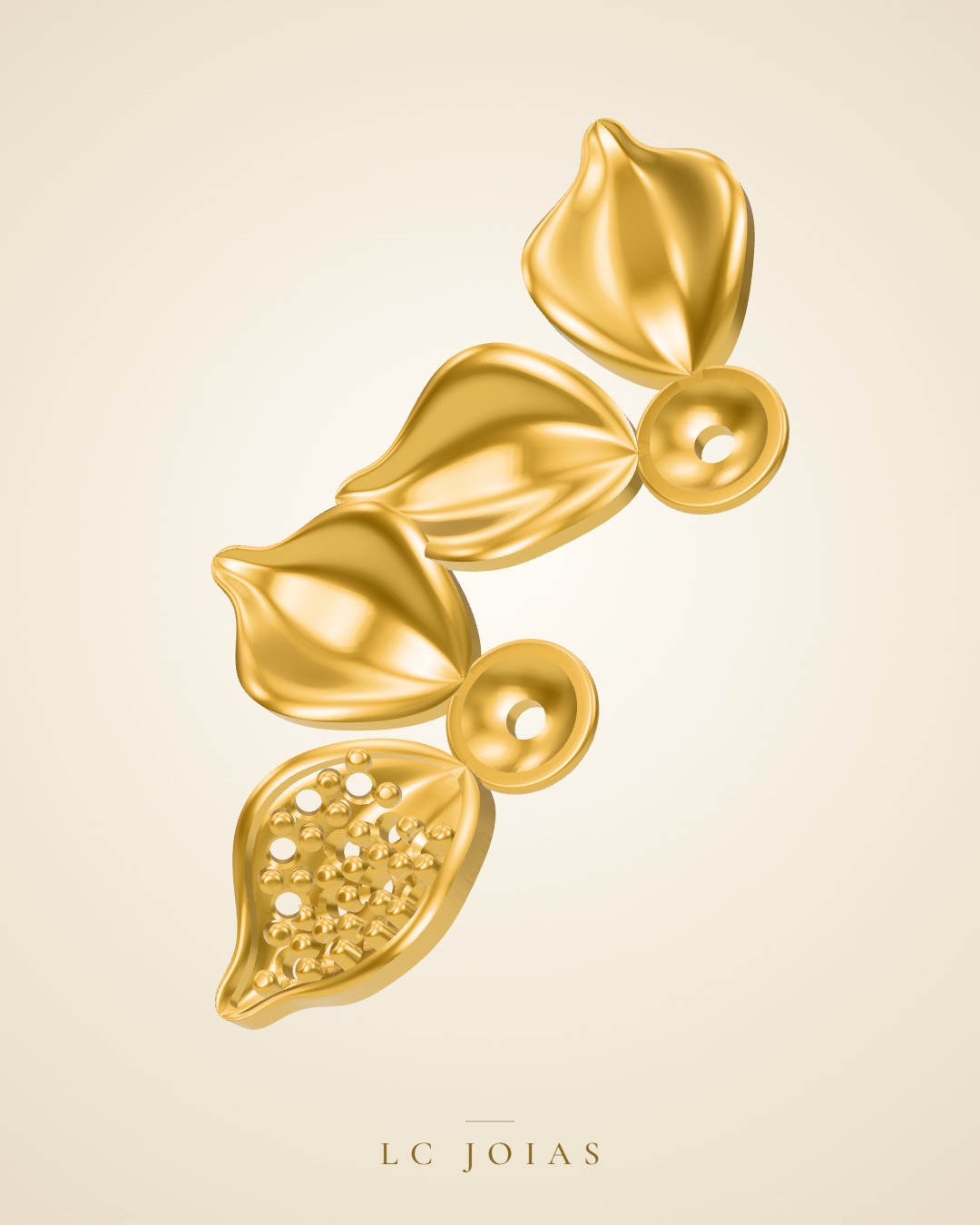 Brinco 7594 br (espelho) em ouro