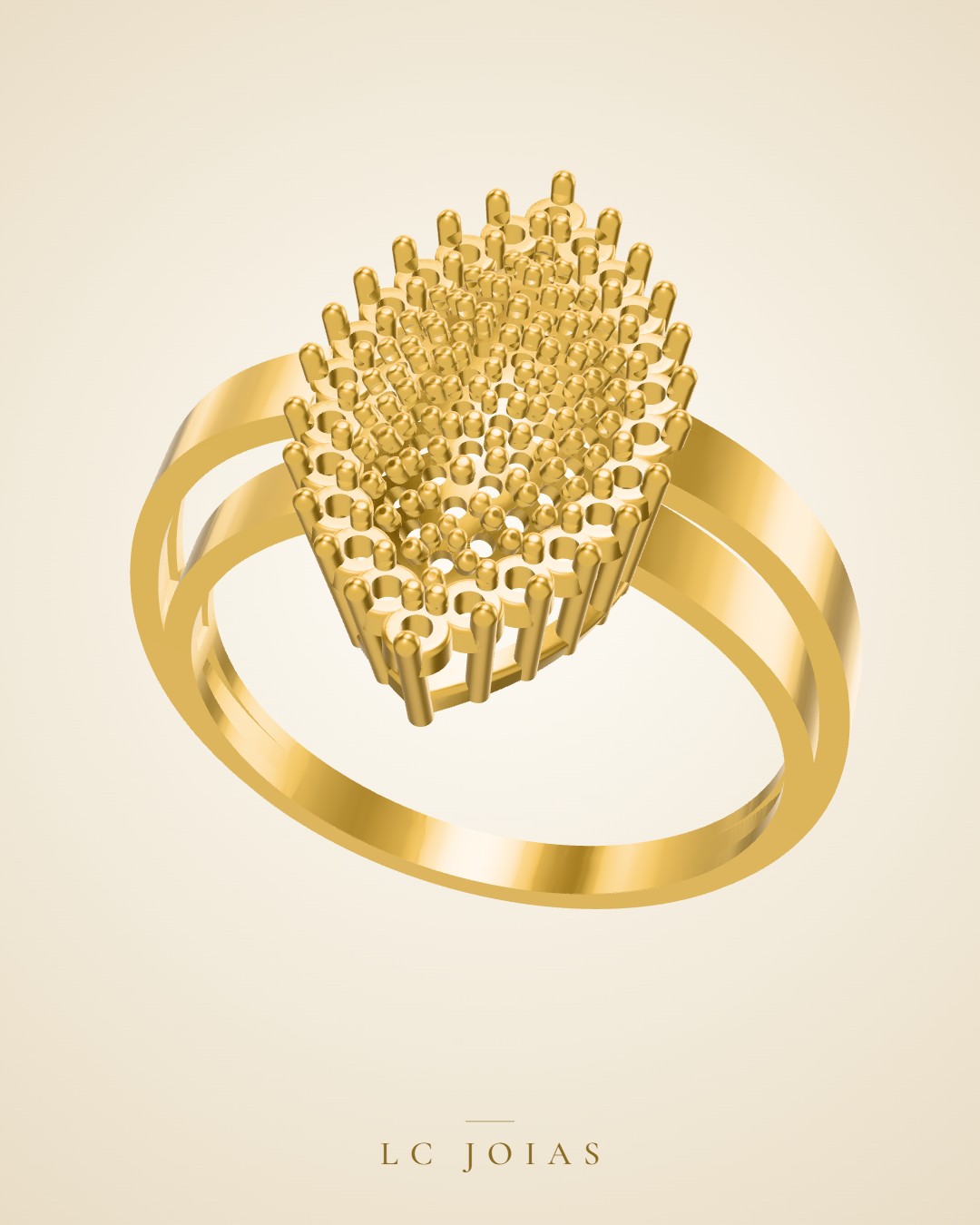 Anel 0244an em ouro