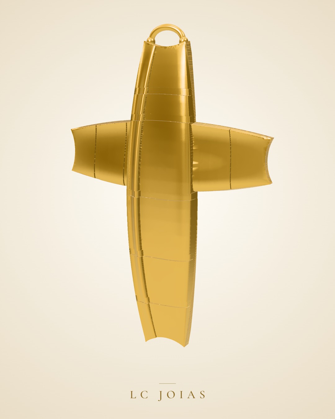 Pingente religioso 3710 6cruz em ouro