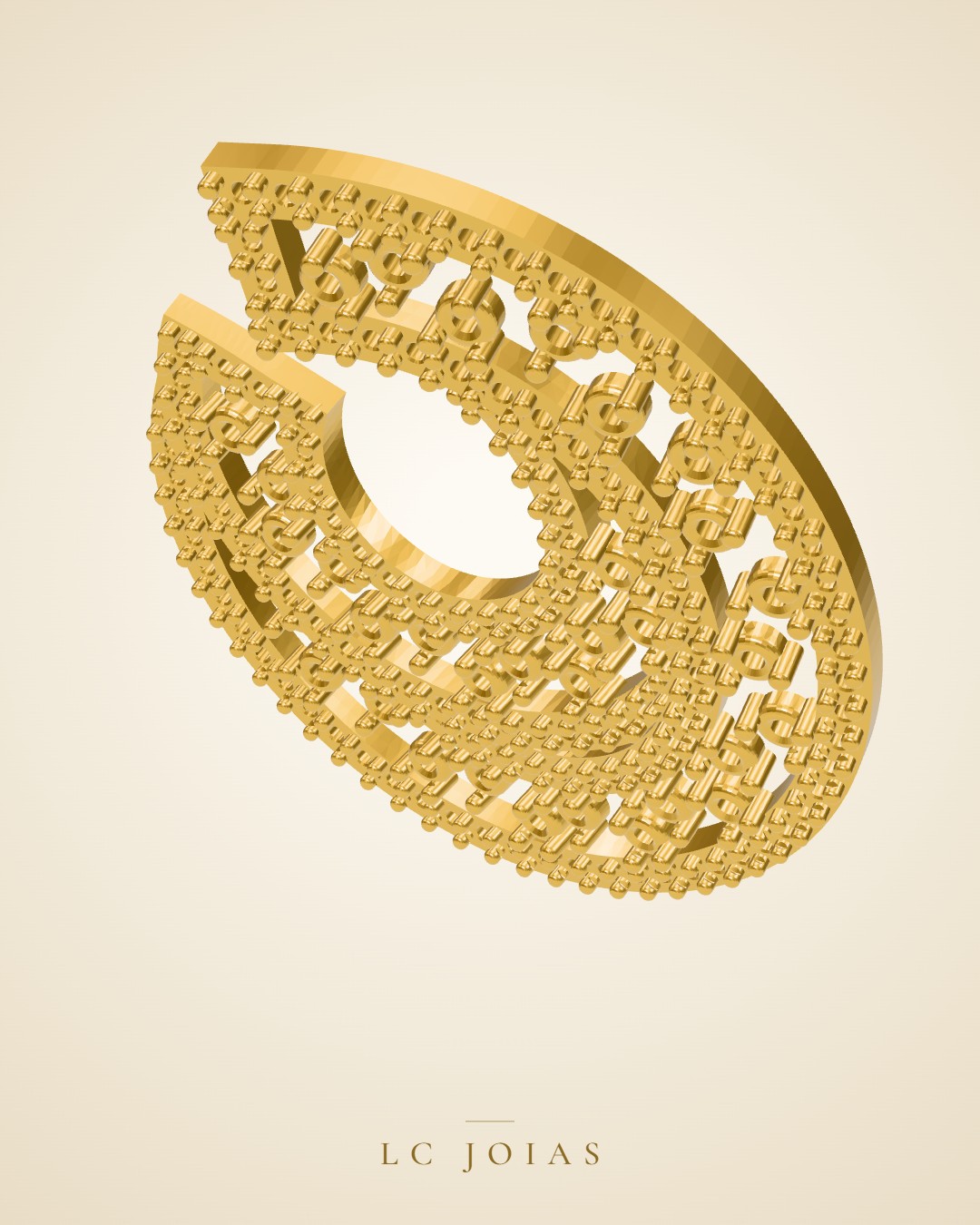 Brinco 695 br em ouro