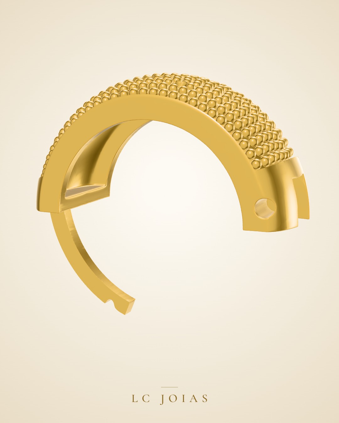 Brinco brinco g cravada em ouro
