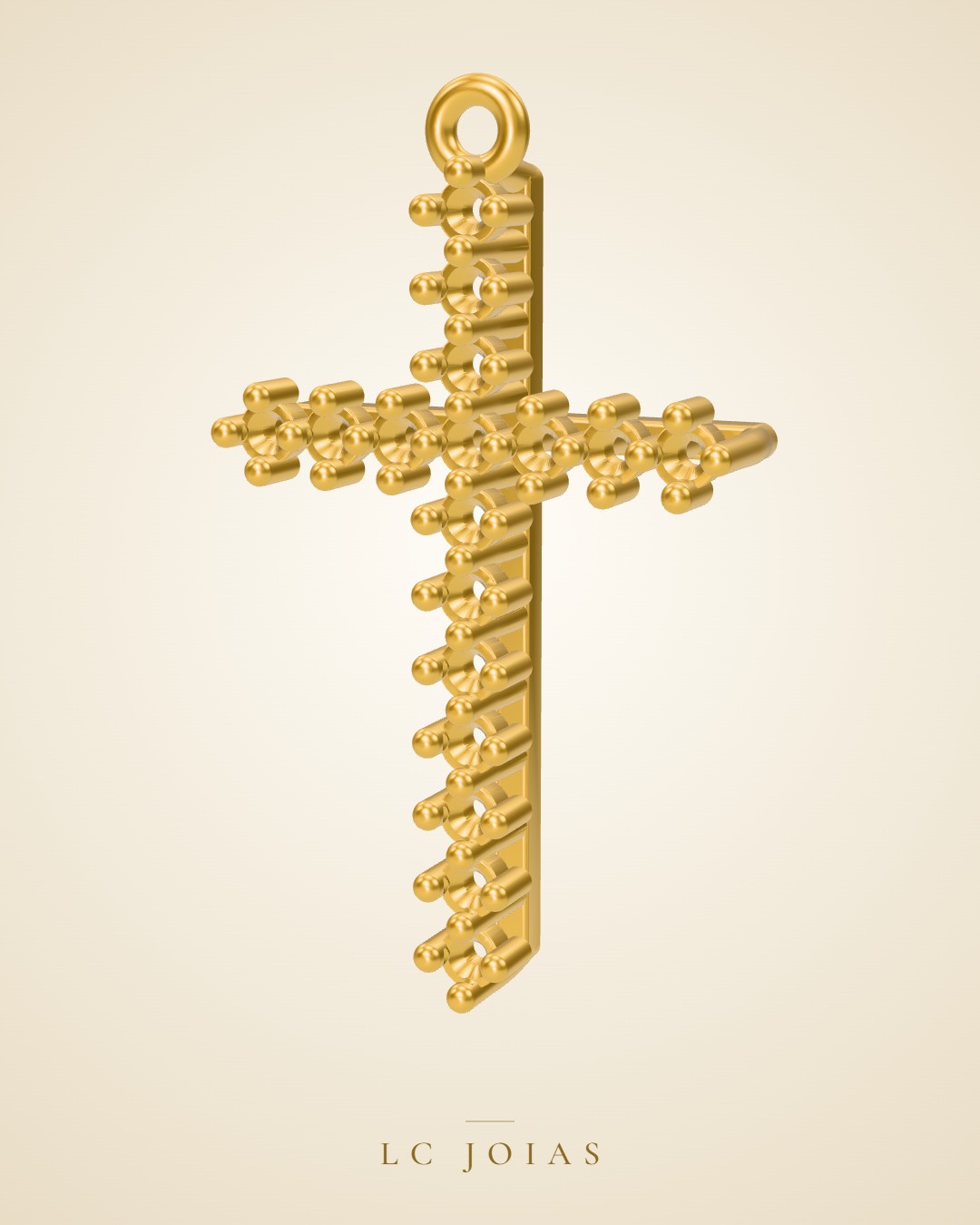 Pingente religioso 7311 cruz em ouro