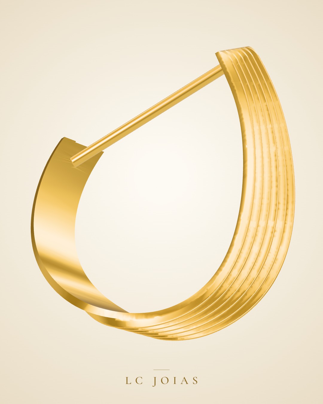Brinco 7637 br d espelho em ouro