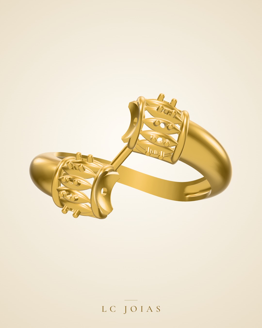 Anel an 102 stl em ouro