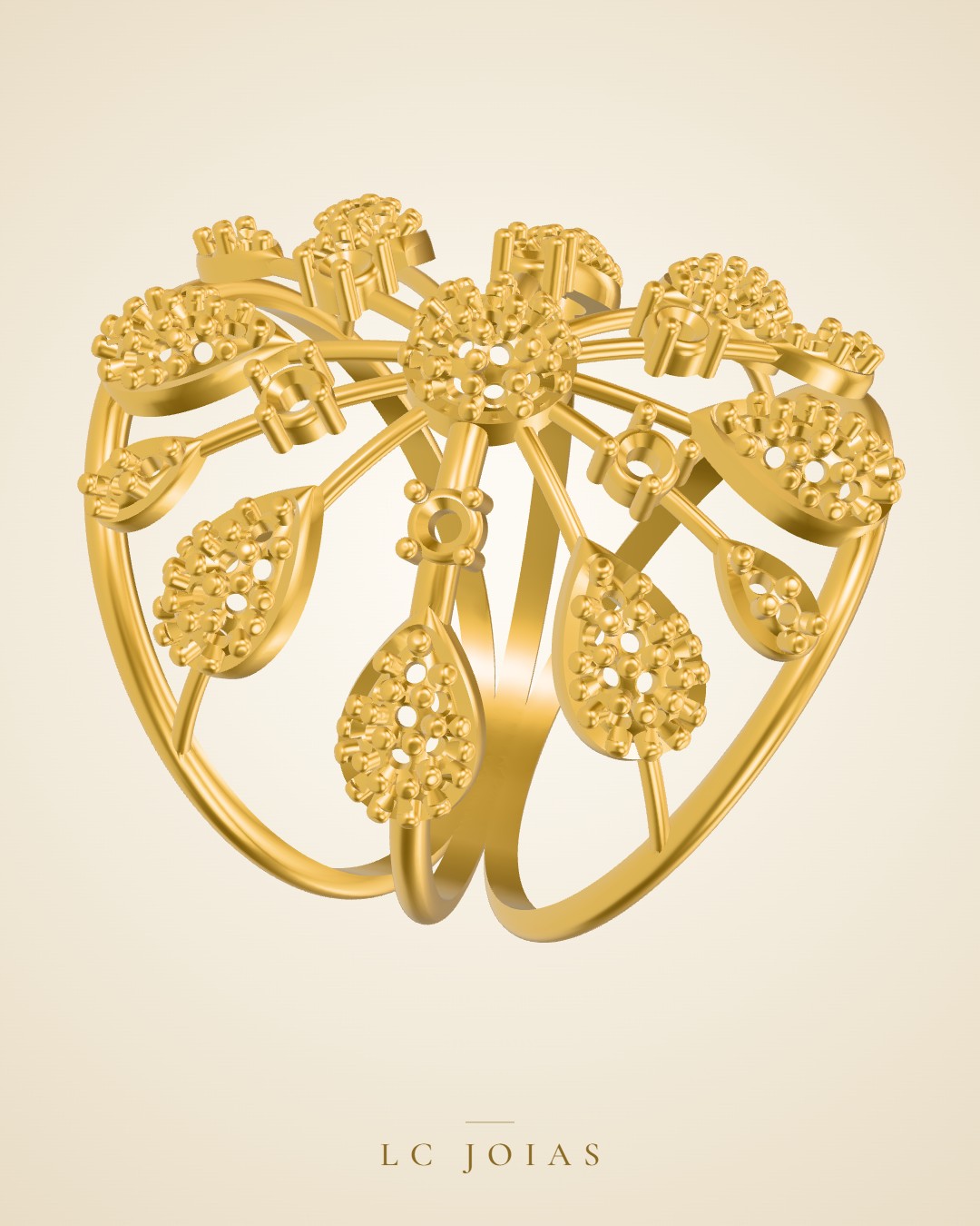 Anel 906an em ouro