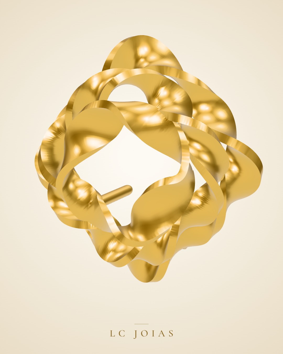 Brinco mirrored copy of 6699 br em ouro