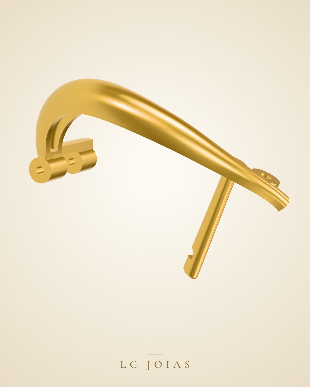 Brinco 8337 br espelho em ouro