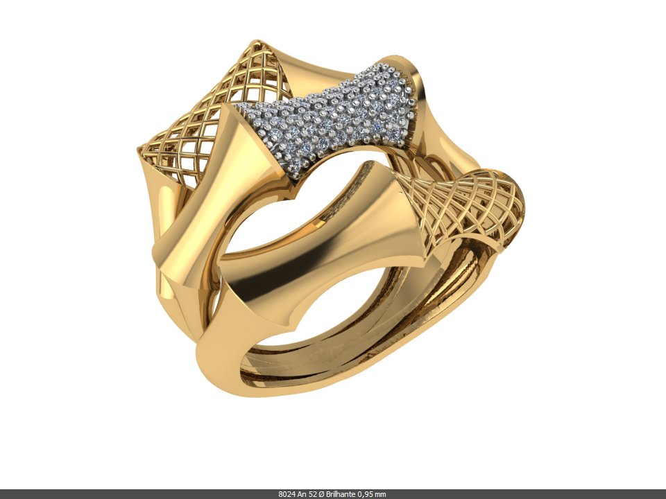 Anel 8024 an em ouro