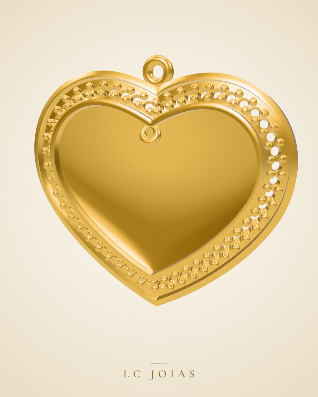 Pingente ping coracao 3507 em ouro