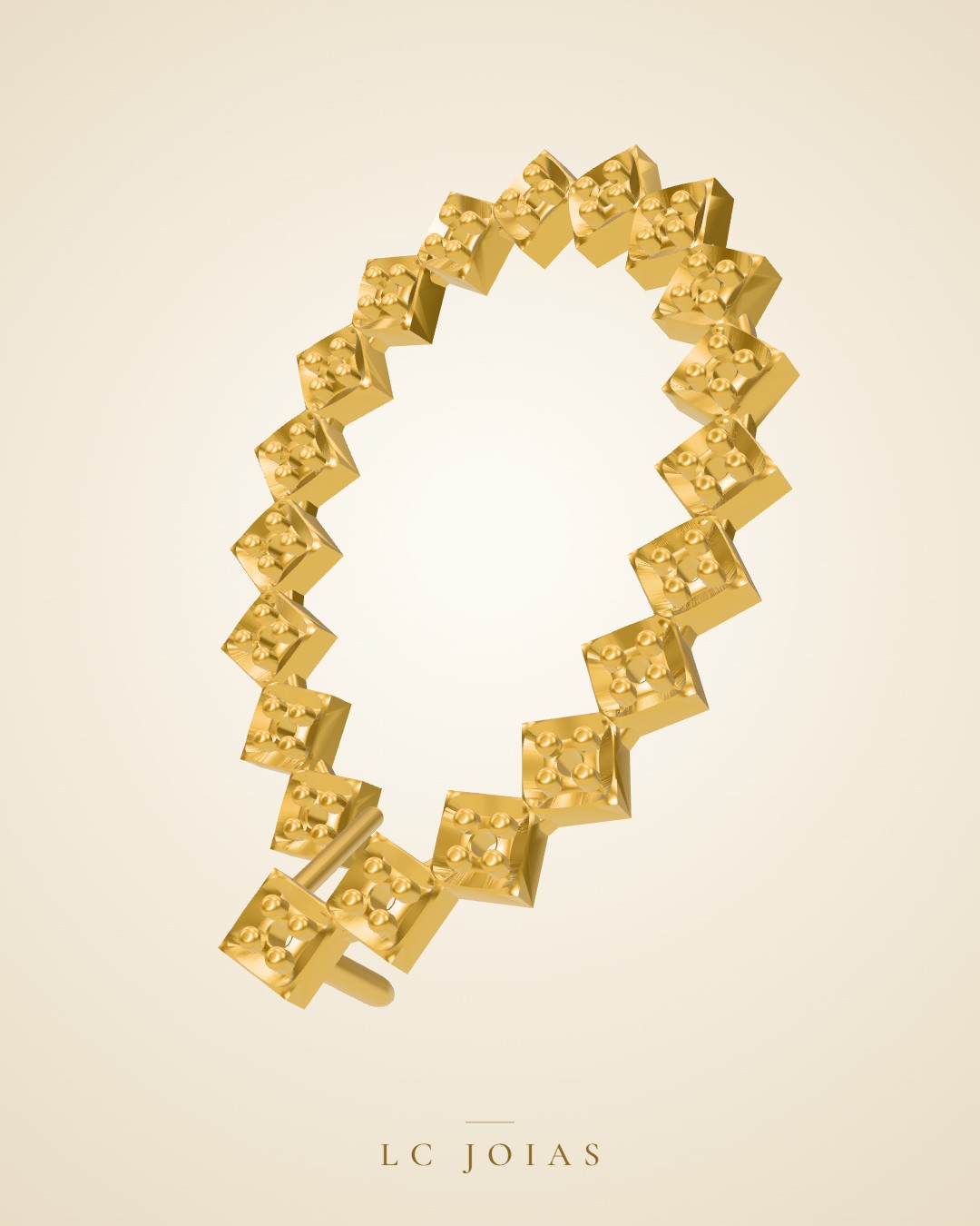 Brinco 7499 br espelho em ouro