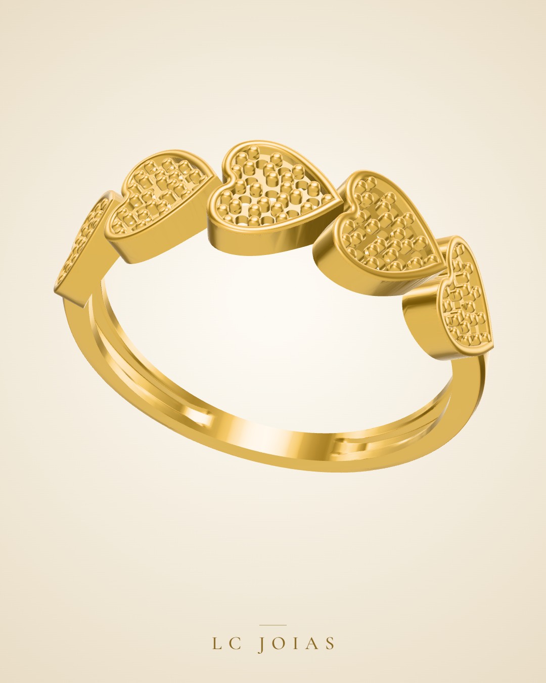 Anel 0234an em ouro