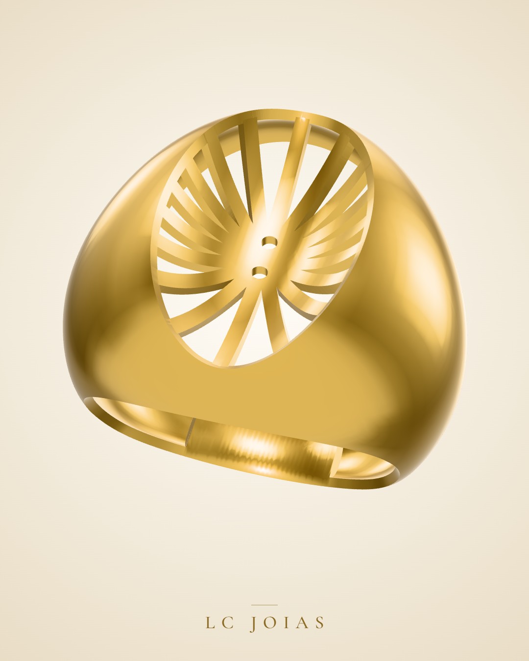 Anel anel 7018 em ouro