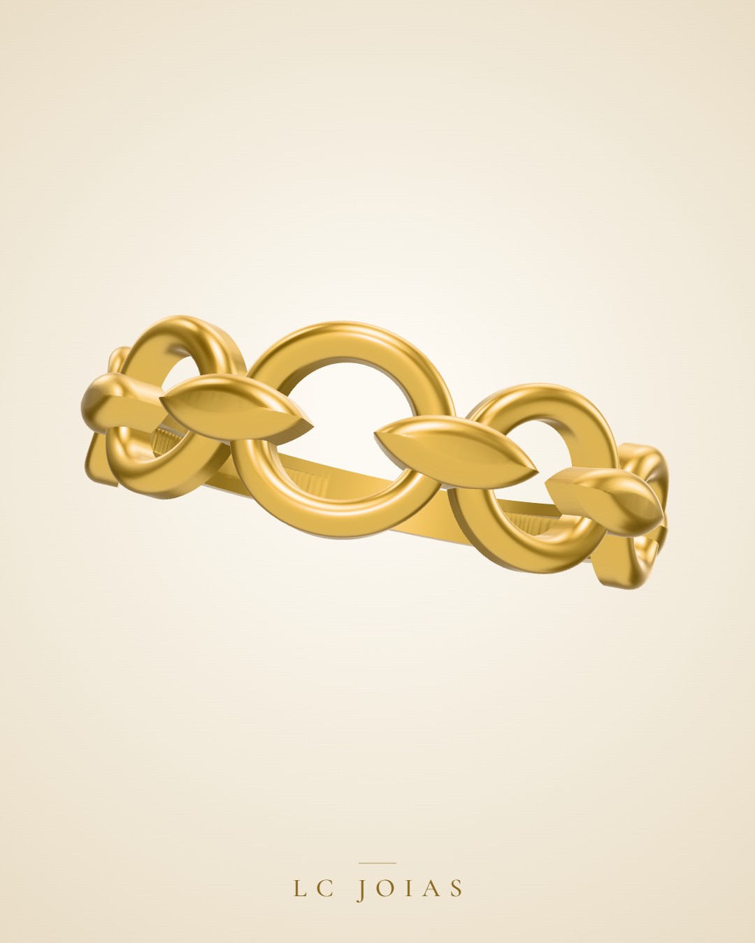 Anel 1000 an em ouro