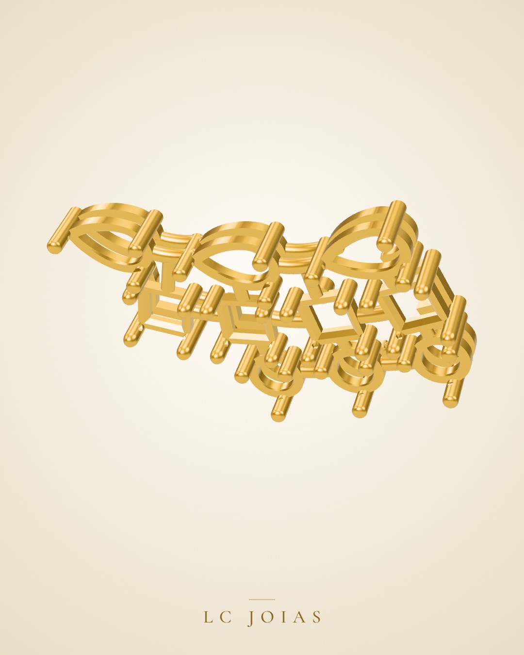 Brinco 1475 z br espelho em ouro