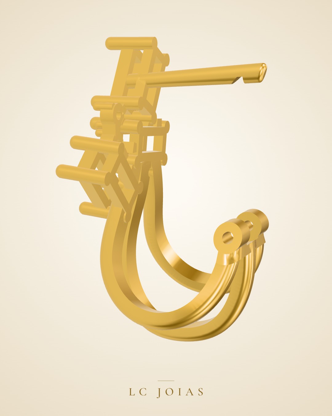 Brinco 8483 br espelhar em ouro