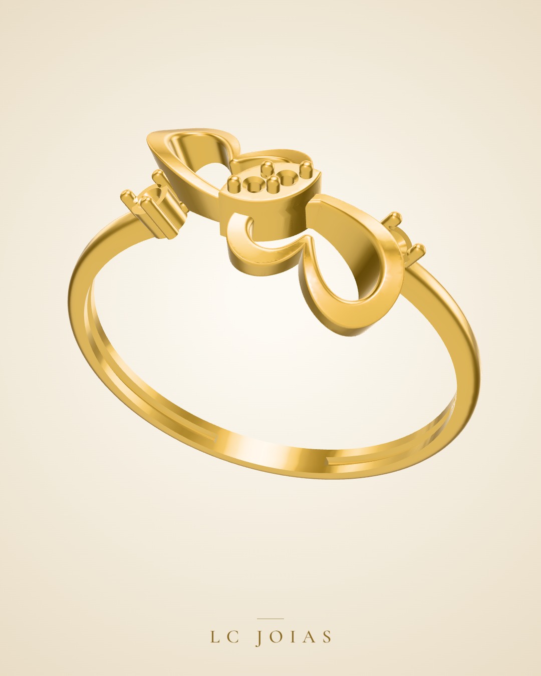 Anel lr 136 an em ouro