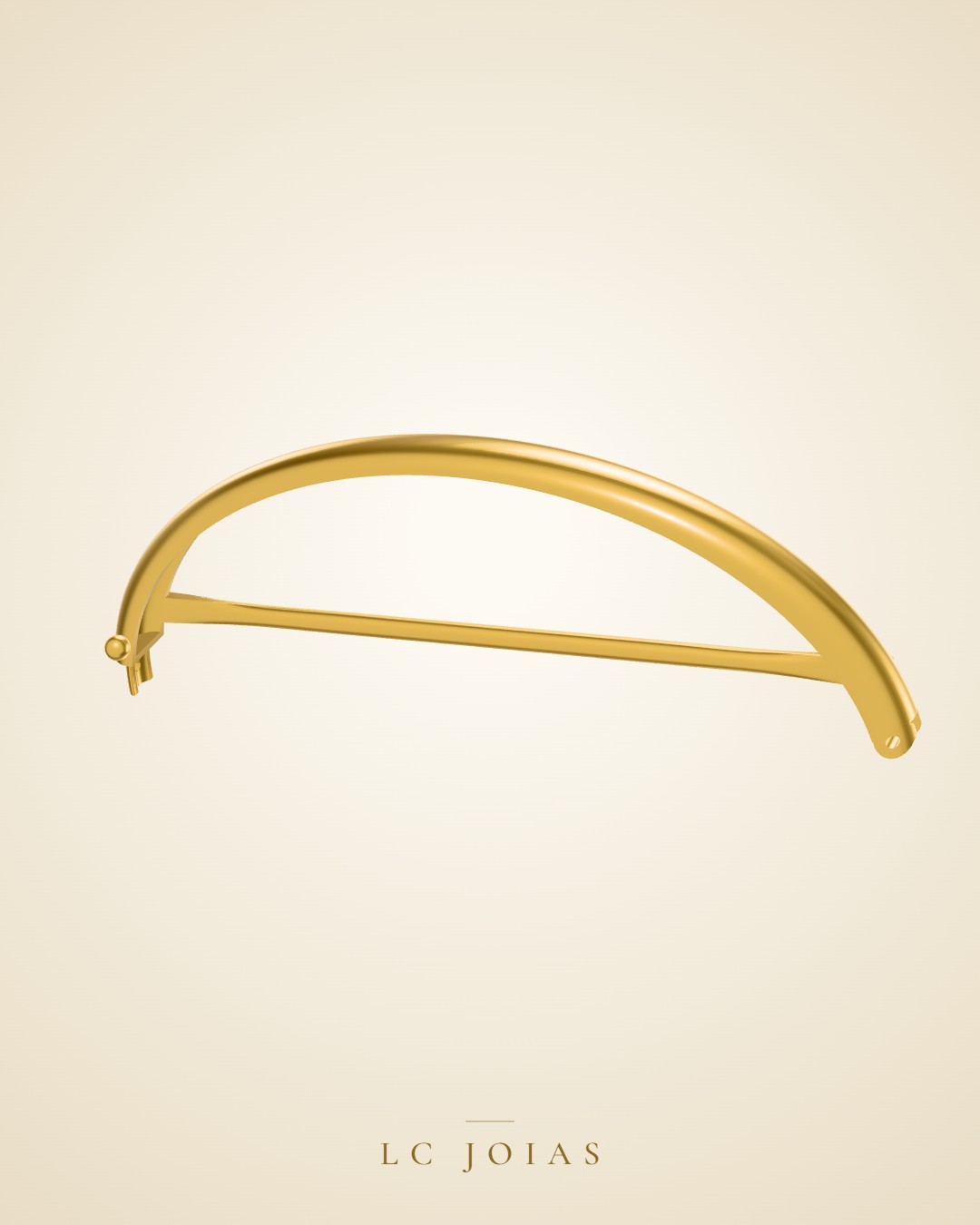 Brinco 734 bra liso em ouro