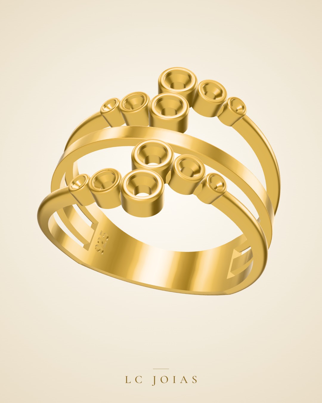 Anel ag 2356 an em ouro