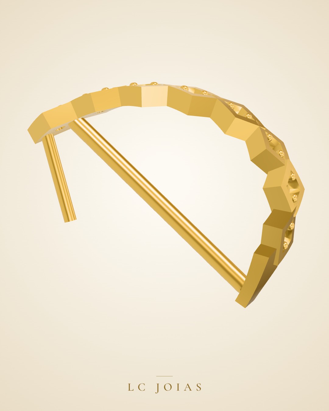 Brinco 7748 br a espelho em ouro
