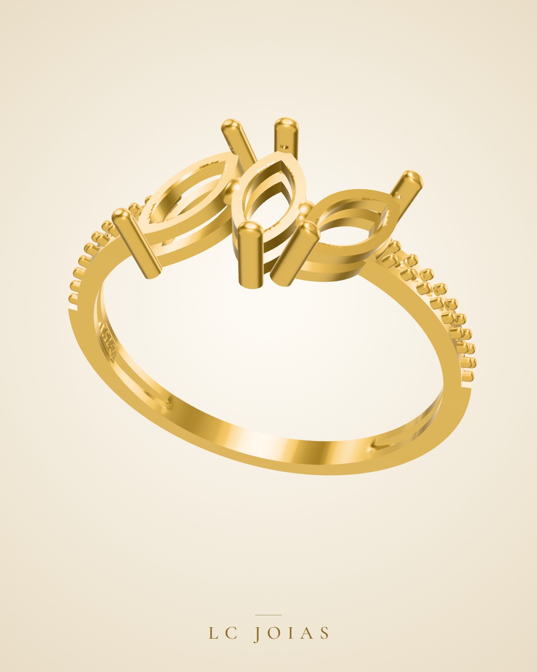 Anel 1476 z an em ouro