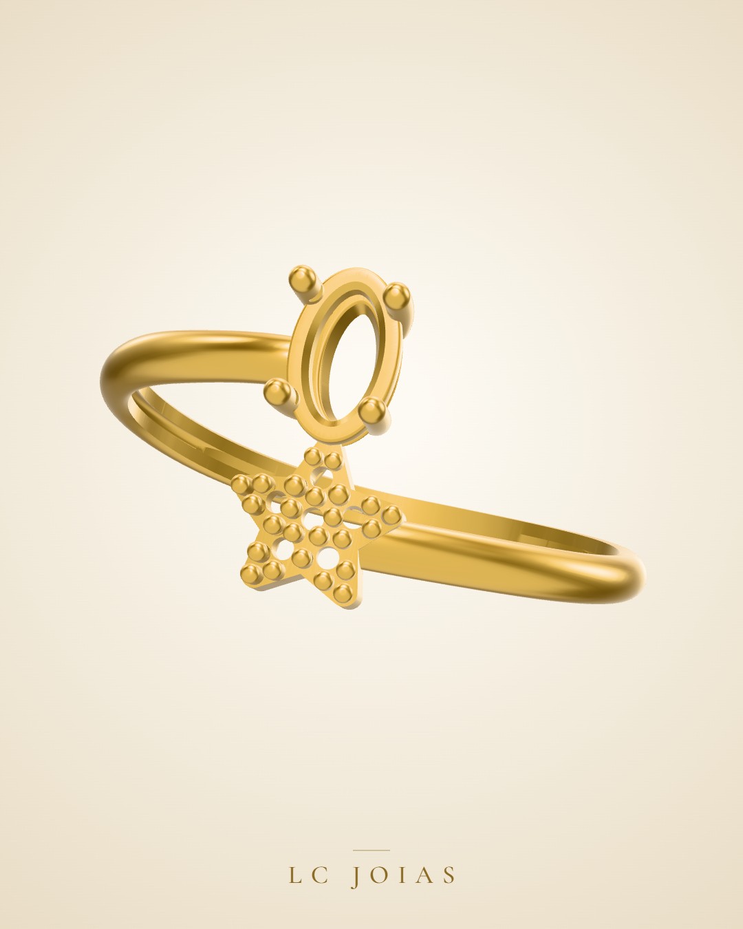 Anel 1192 z an em ouro
