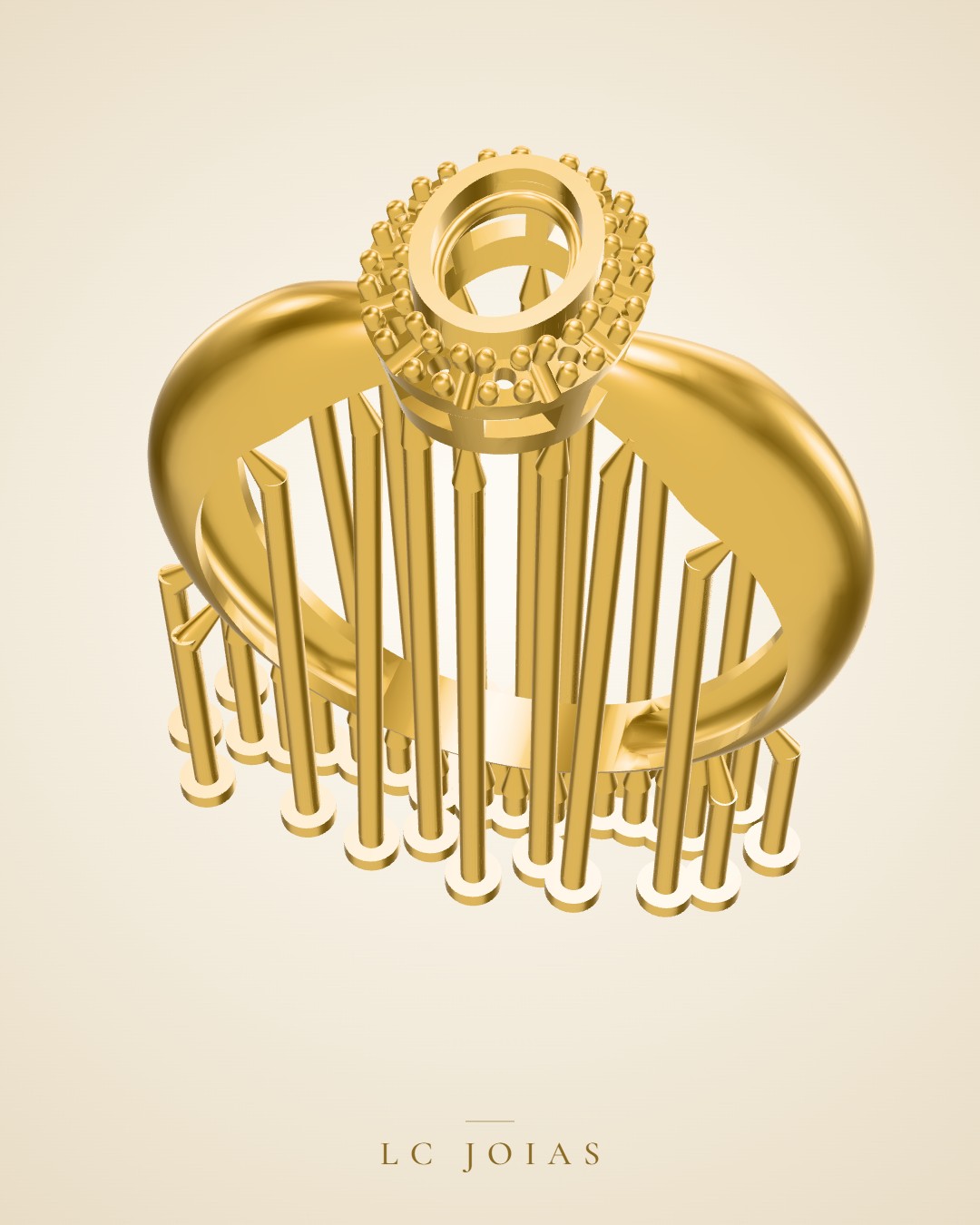 Anel 429 an novo em ouro