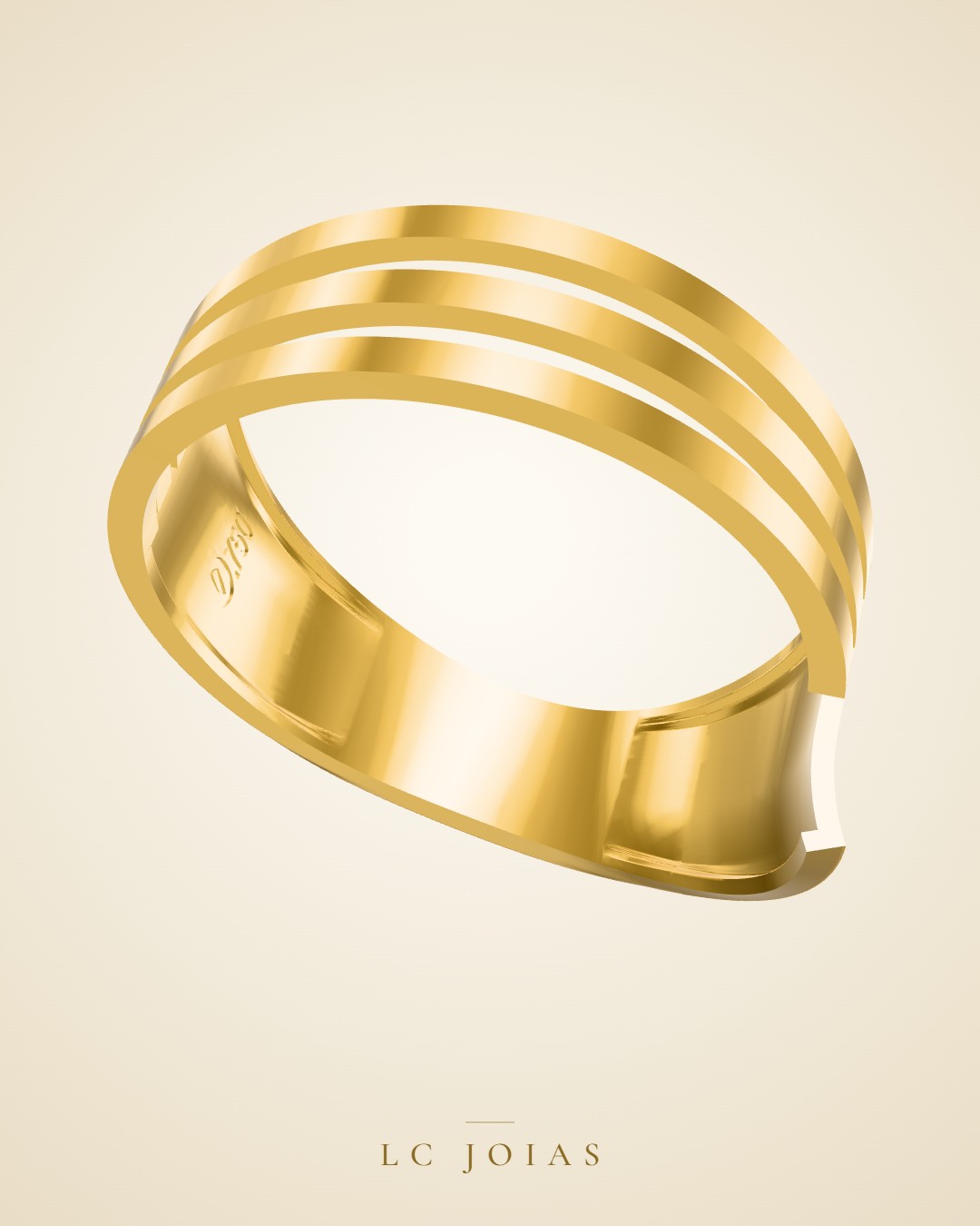 Anel 6218an em ouro