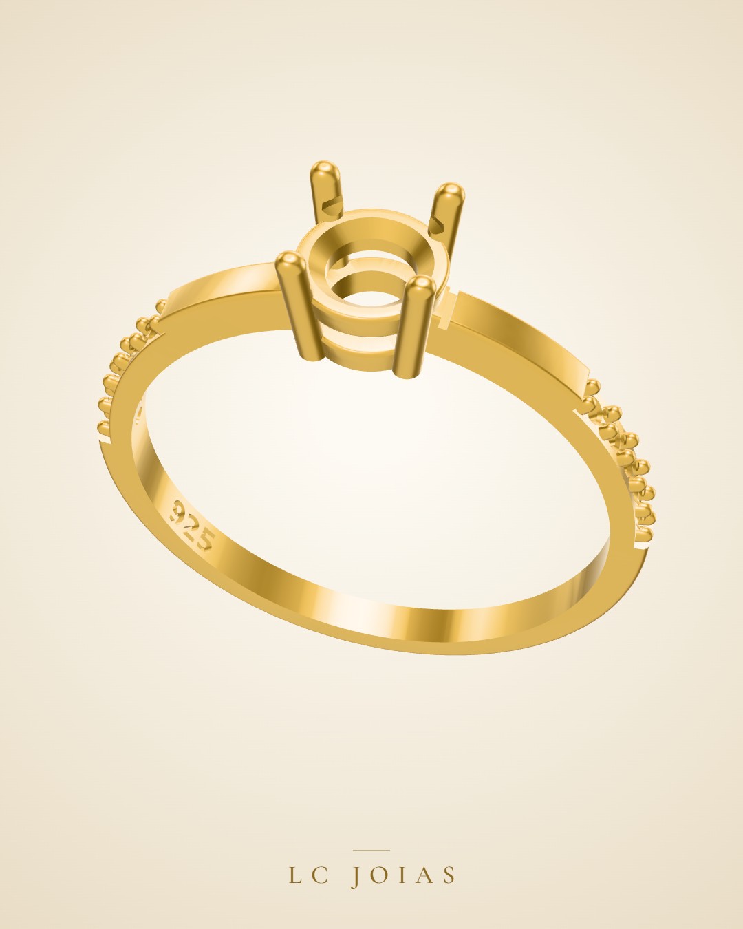 Anel ag 2316 an em ouro