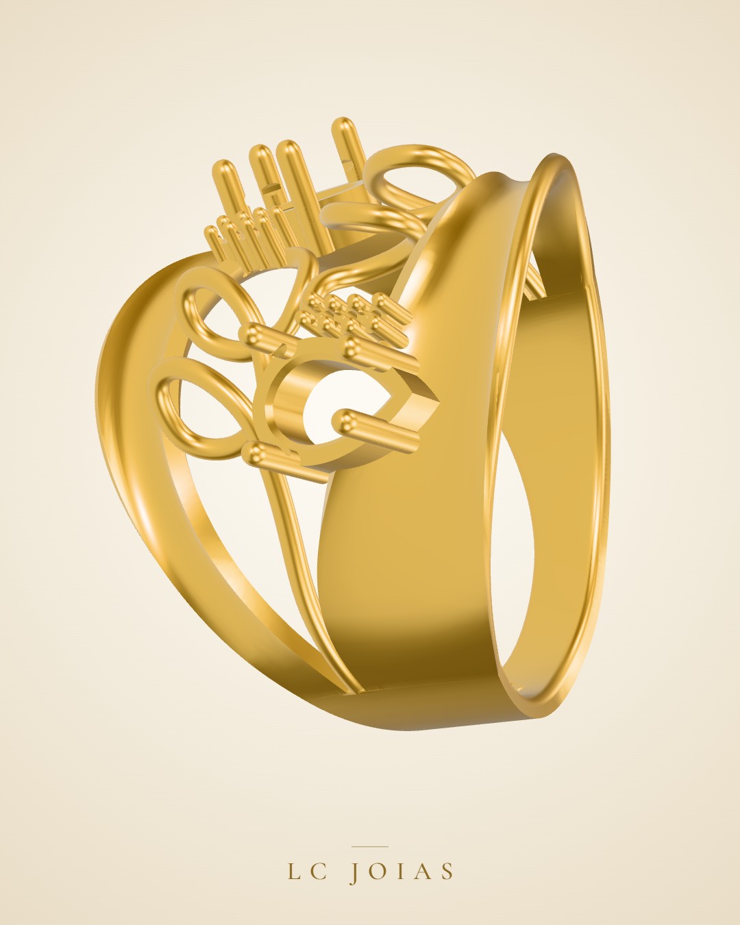 Anel 7624 an em ouro