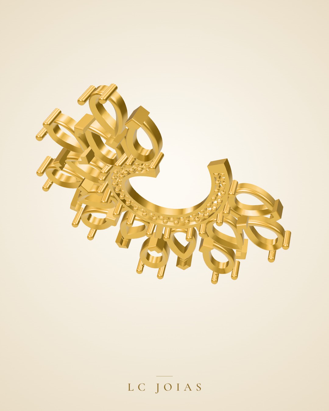 Brinco mirrored copy of 817br em ouro