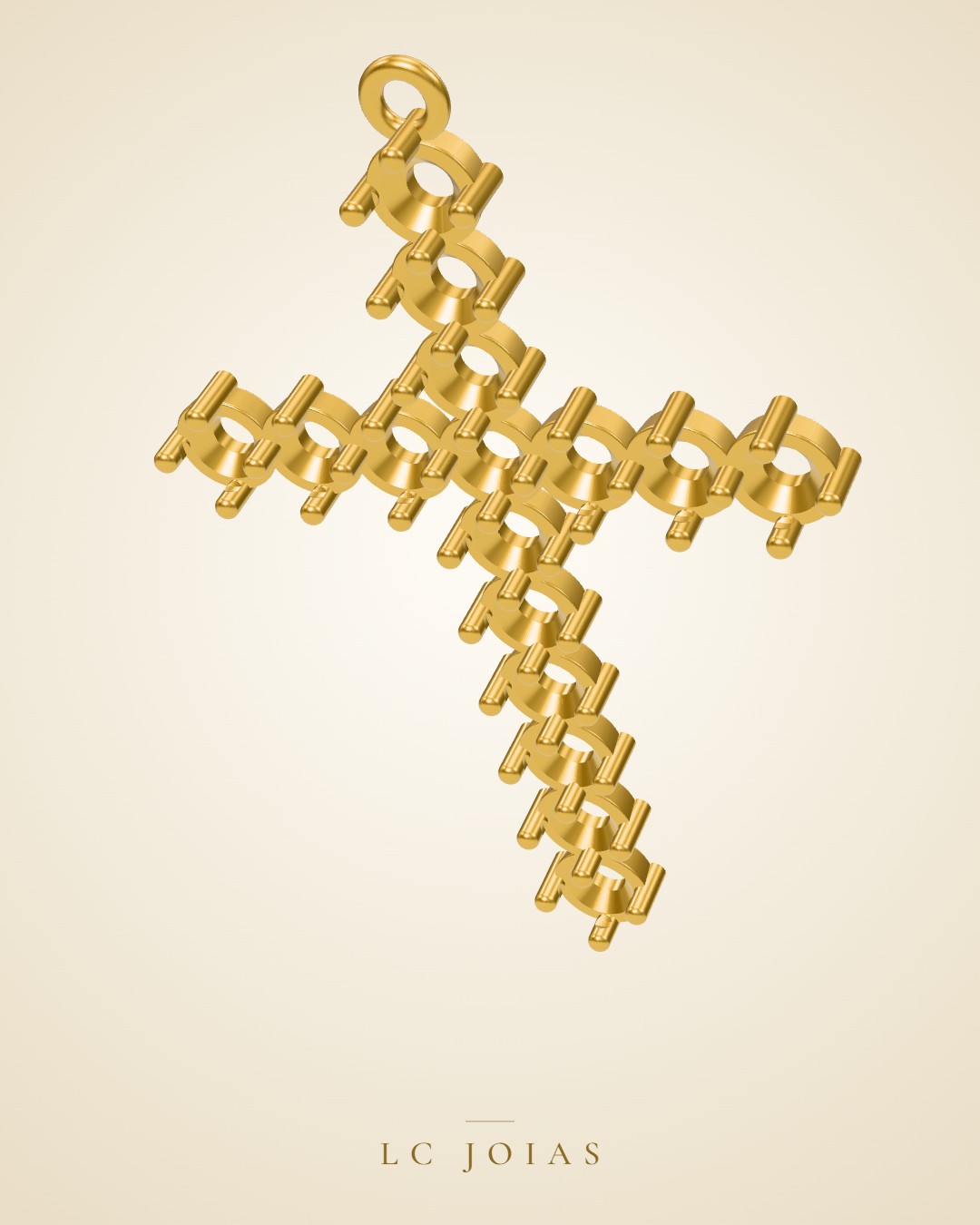 Pingente 6903 pg grande em ouro