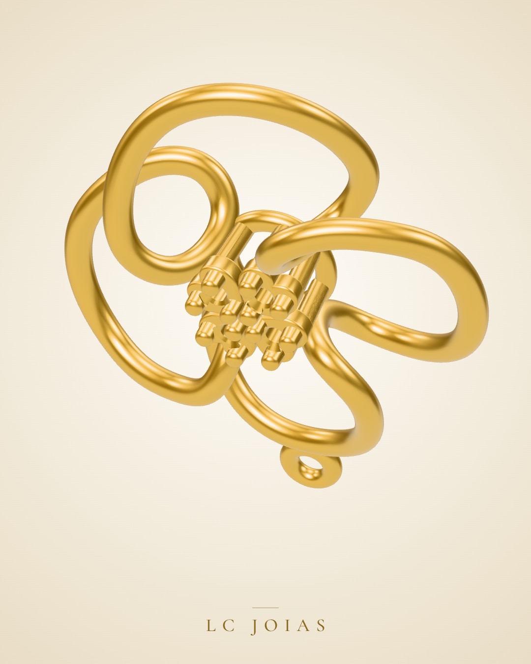 Brinco 7474 br 01 espelho em ouro