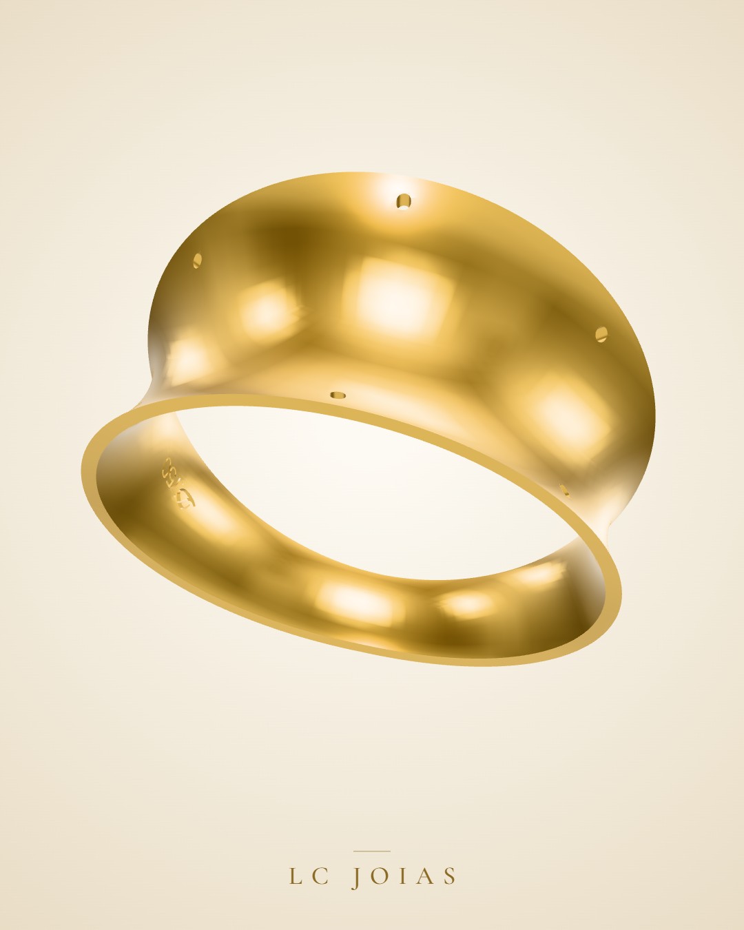 Anel 3551 anel aro em ouro