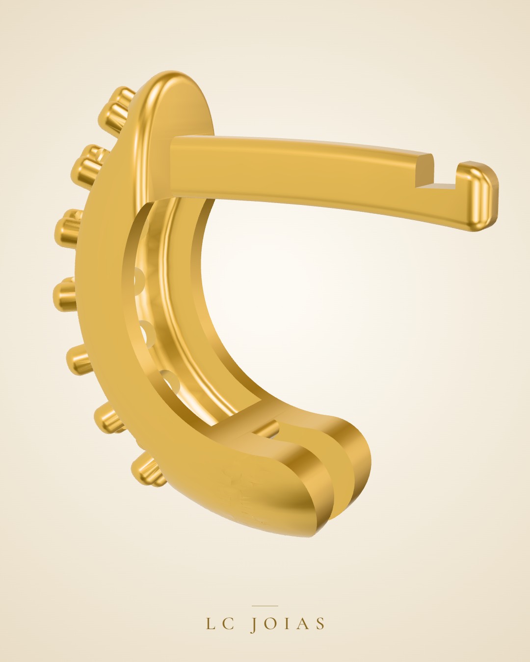 Brinco d 0127 br 8mm em ouro