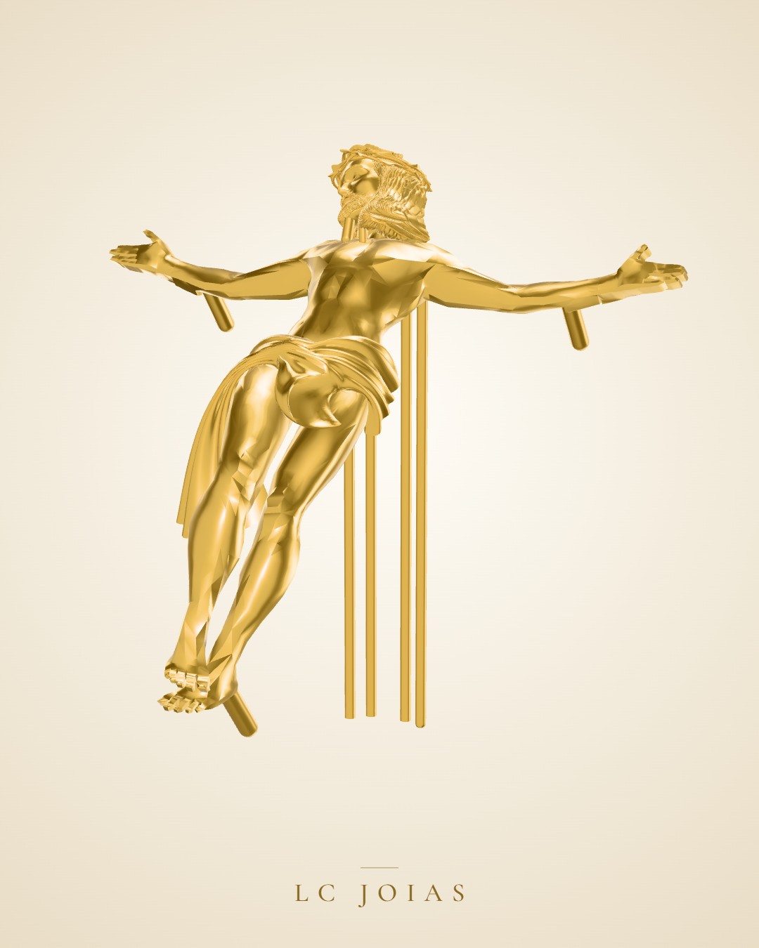 Pingente religioso 4862 cristo em ouro